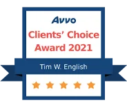 Avvo Clients Choice Award 2021 Tim W.English
